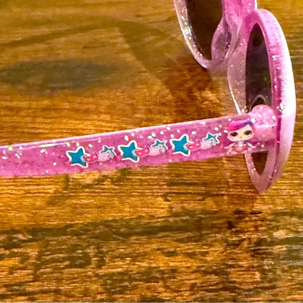 LOL Dolls Girls Pink Glitter Sunglasses